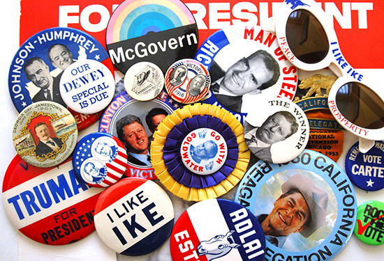 A display of political memorabilia on the Martinez Historic Home Tour during the election year of 2016 Courtesy NJ.com.